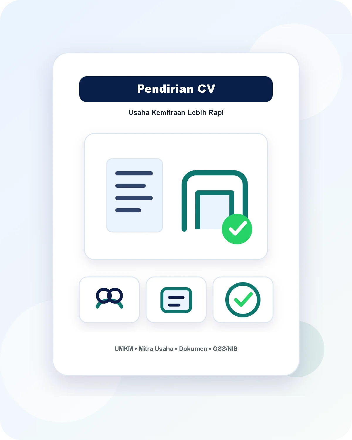 Ilustrasi pendirian CV untuk UMKM dan usaha kemitraan bersama EZ Permit